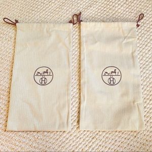 Hermes shoe bags x2